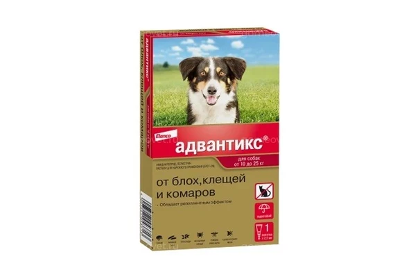 Адвантикс для собак от 10 до 25кг