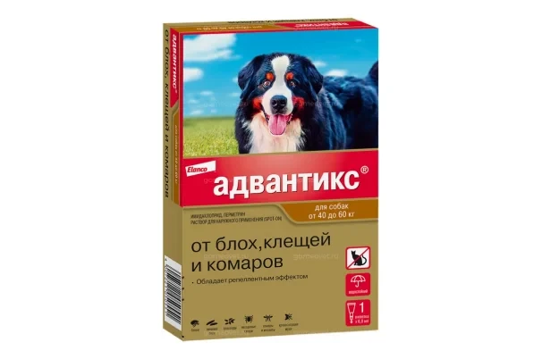 Адвантикс XXL для собак 40-60 кг., 1 и 4 пип.
