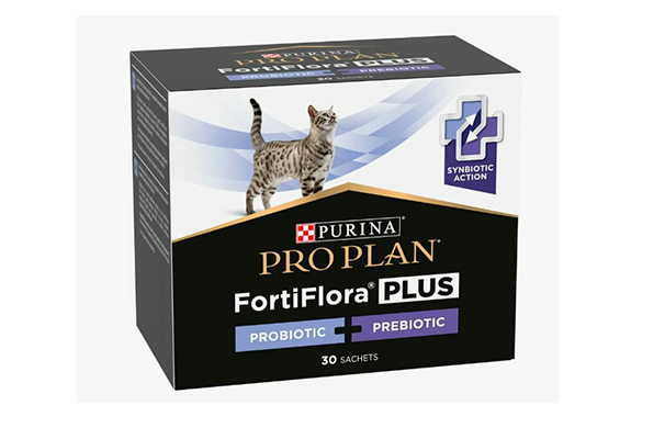 FortiFlora Plus кормовая добавка для кошек для поддержания баланса микрофлоры 30 пакетиков