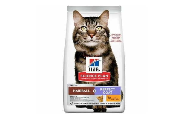 Hills Science Plan Feline Adult Hairball Control & Perfect Coat с курицей