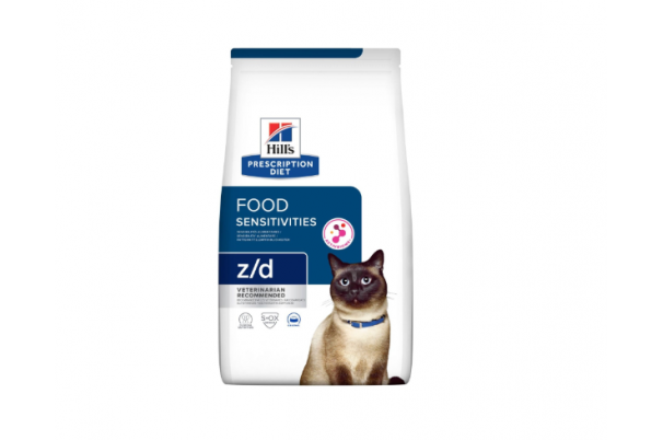 Cухой корм Hill's z/d для кошек лечение и диагностика пищевой непереносимости